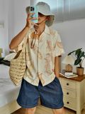 NOOBITA - Sơ mi tay ngắn đi biển họa tiết 8373