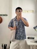 NOOBITA - Sơ mi tay ngắn họa tiết hoa 8347