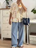 NOOBITA - Sơ mi tay ngắn đi biển họa tiết 8373B