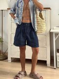 NOOBITA - Quần shorts denim phía sau lưng chun 8380