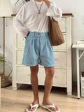 NOOBITA - Quần shorts denim phía sau lưng chun 8380