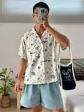 NOOBITA - Sơ mi họa tiết đi biển 8381