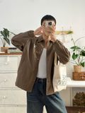 NOOBITA - Áo khoác kaki nút bấm 8148