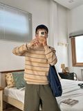 NOOBITA - Áo tay dài len dệt kim kẻ sọc 8386