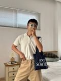 NOOBITA - Áo thun polo vân sọc 8389