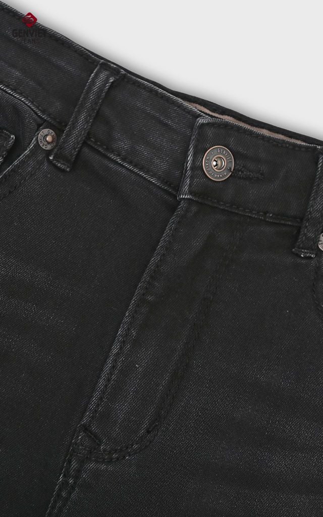 Quần Jeans Nữ Suông Vảy