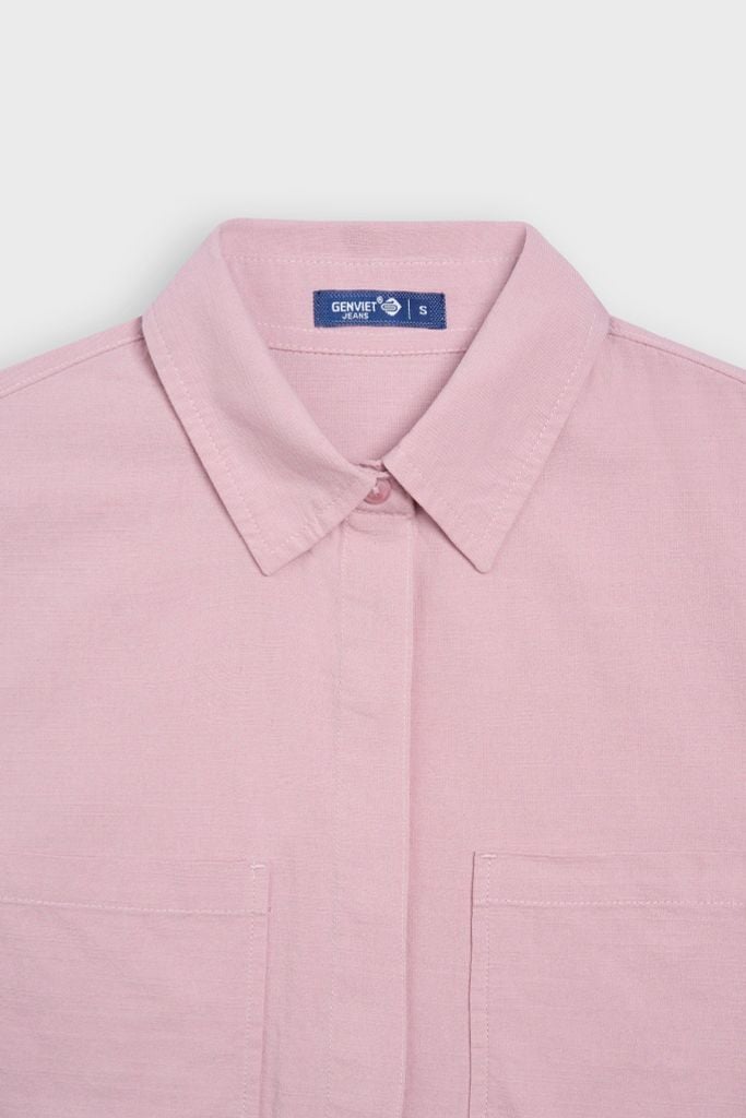 Áo Sơmi Cộc Tay Nữ Croptop