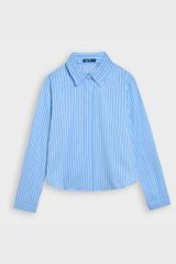 Áo Sơmi Dài Tay Nữ Dáng Croptop