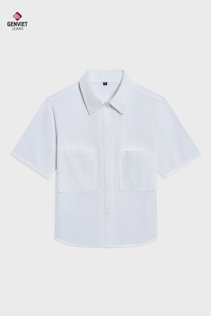 Áo Sơmi Cộc Tay Nữ Croptop