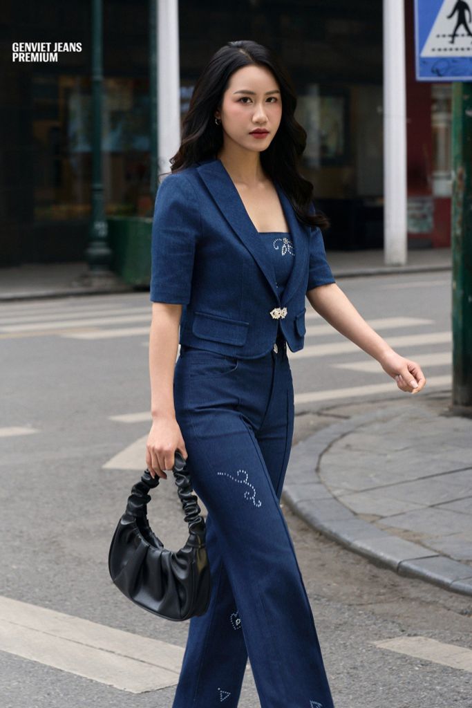 Áo Khoác Jeans Nữ 1 Lớp