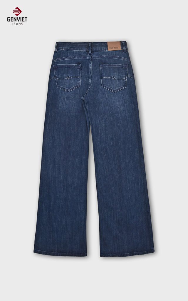 Quần Jeans Nữ Suông Vảy