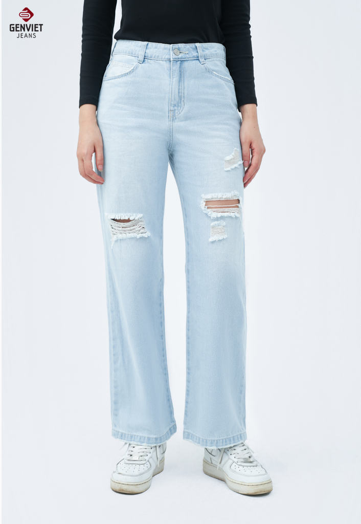Quần Jeans Nữ Ống Suông