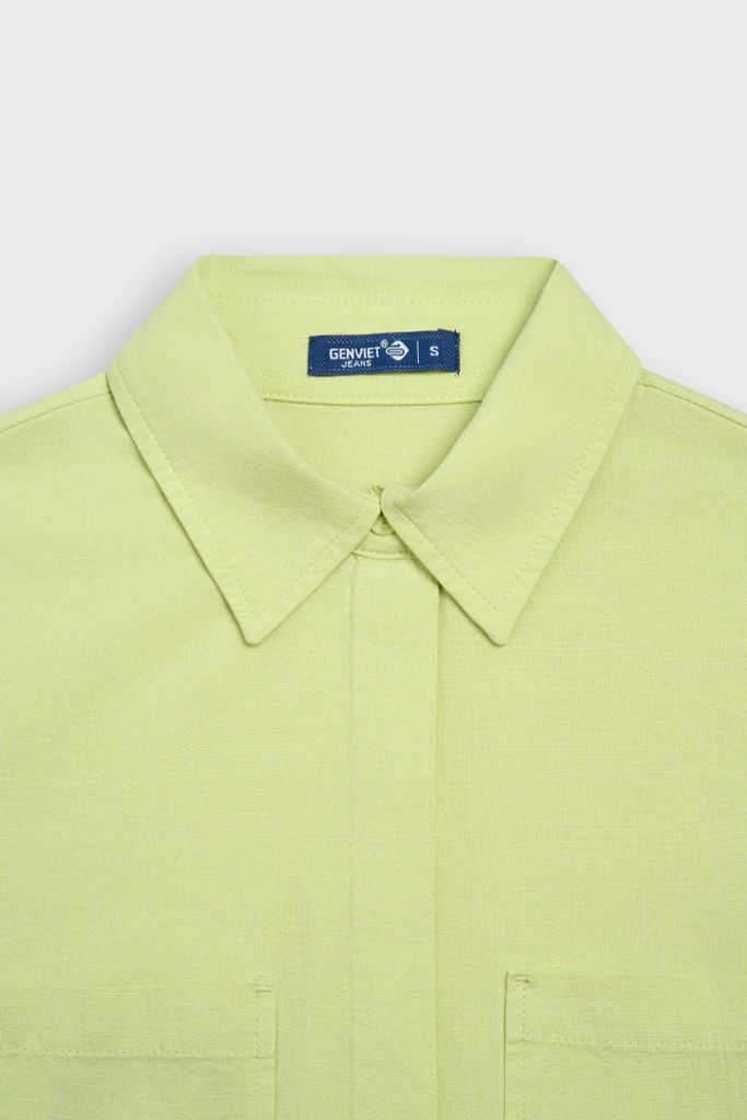 Áo Sơmi Cộc Tay Nữ Croptop