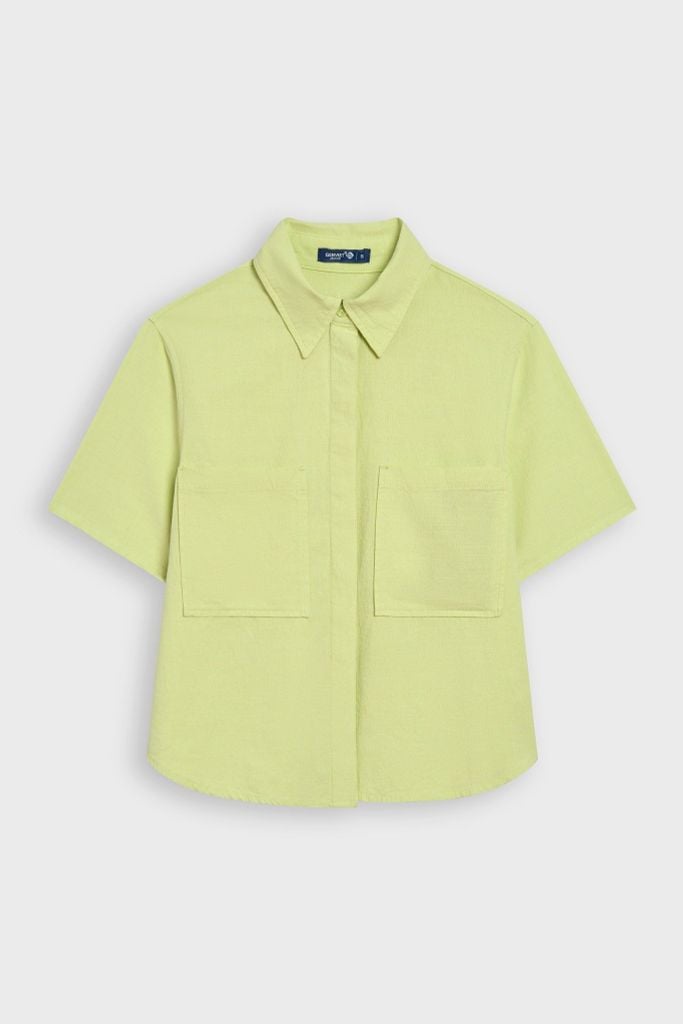 Áo Sơmi Cộc Tay Nữ Croptop