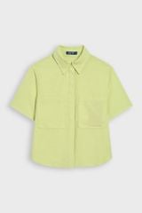 Áo Sơmi Cộc Tay Nữ Croptop