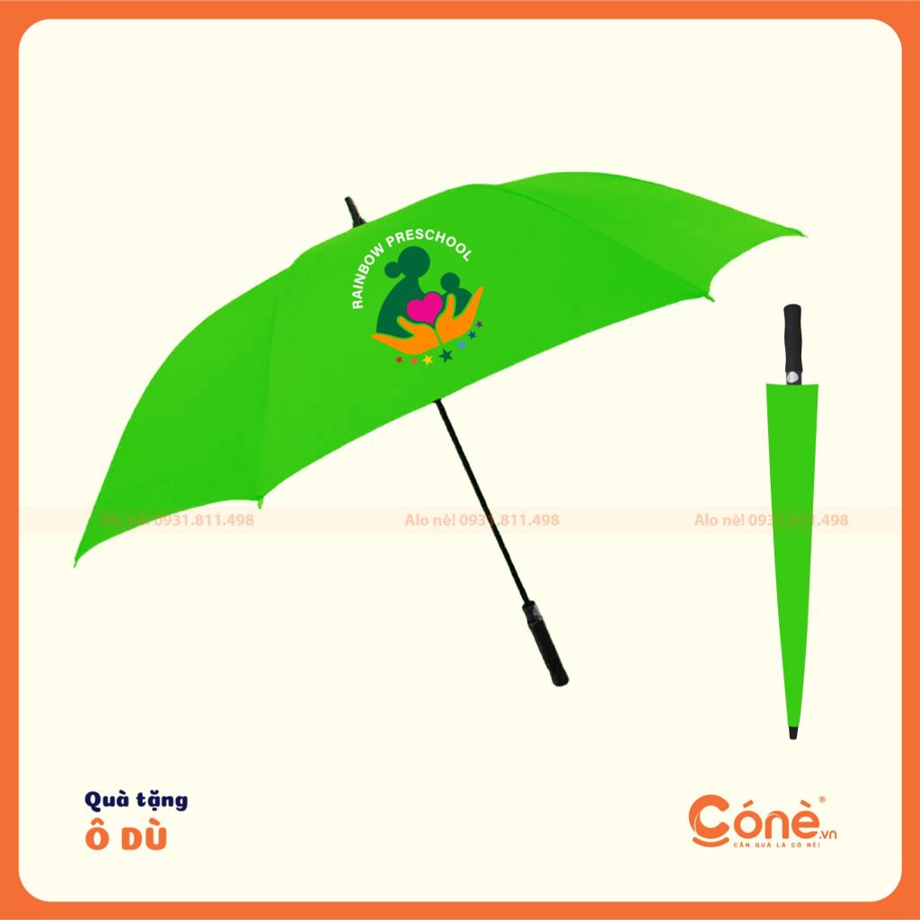 Ô Dù Niềm Tin Cone | Ô Cán Thẳng In Logo
