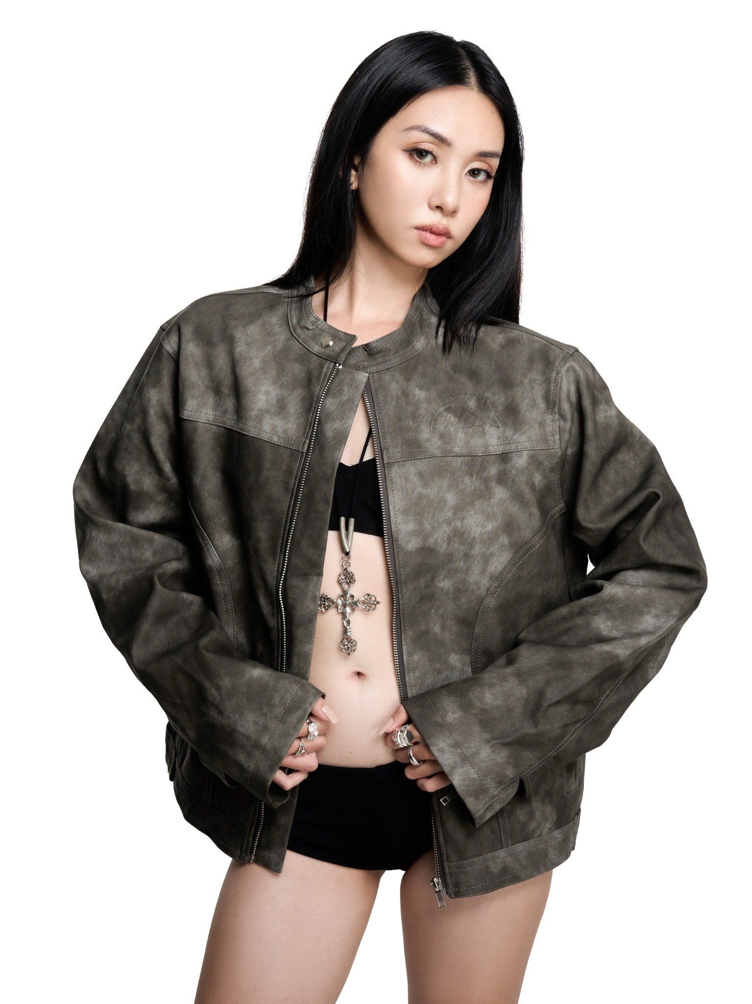 HADES BLACK WAX BIKER JACKET