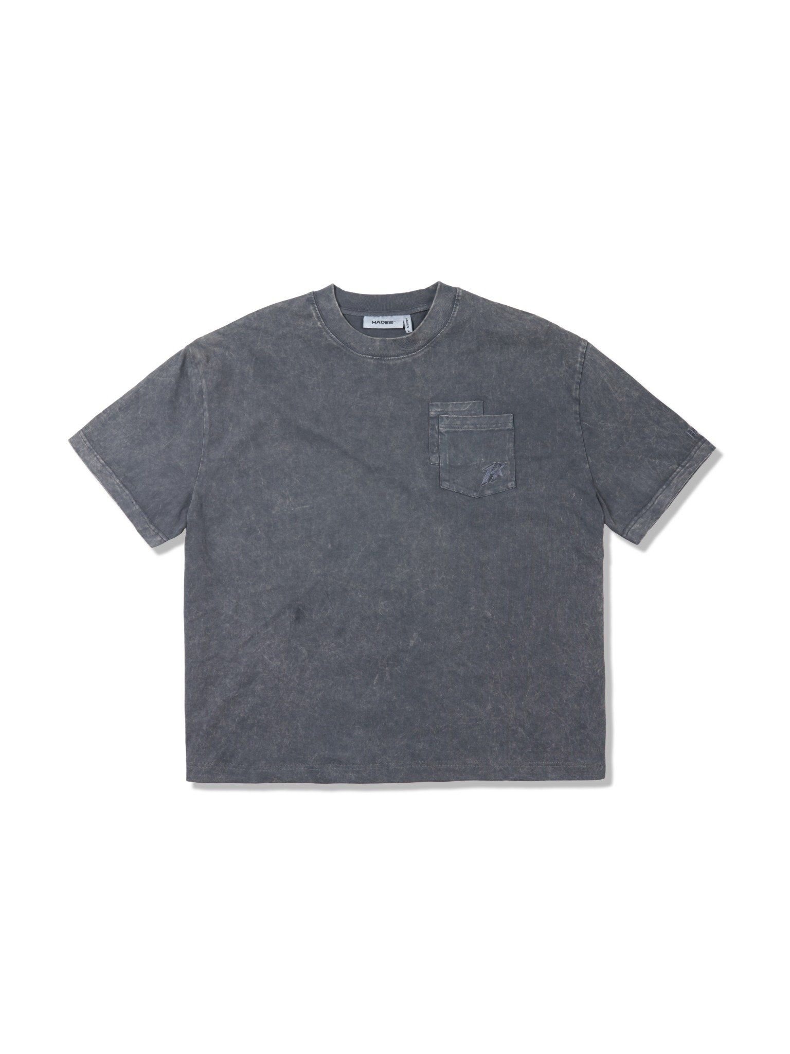HADES FLORAL POCKET TEE - GREY WASH