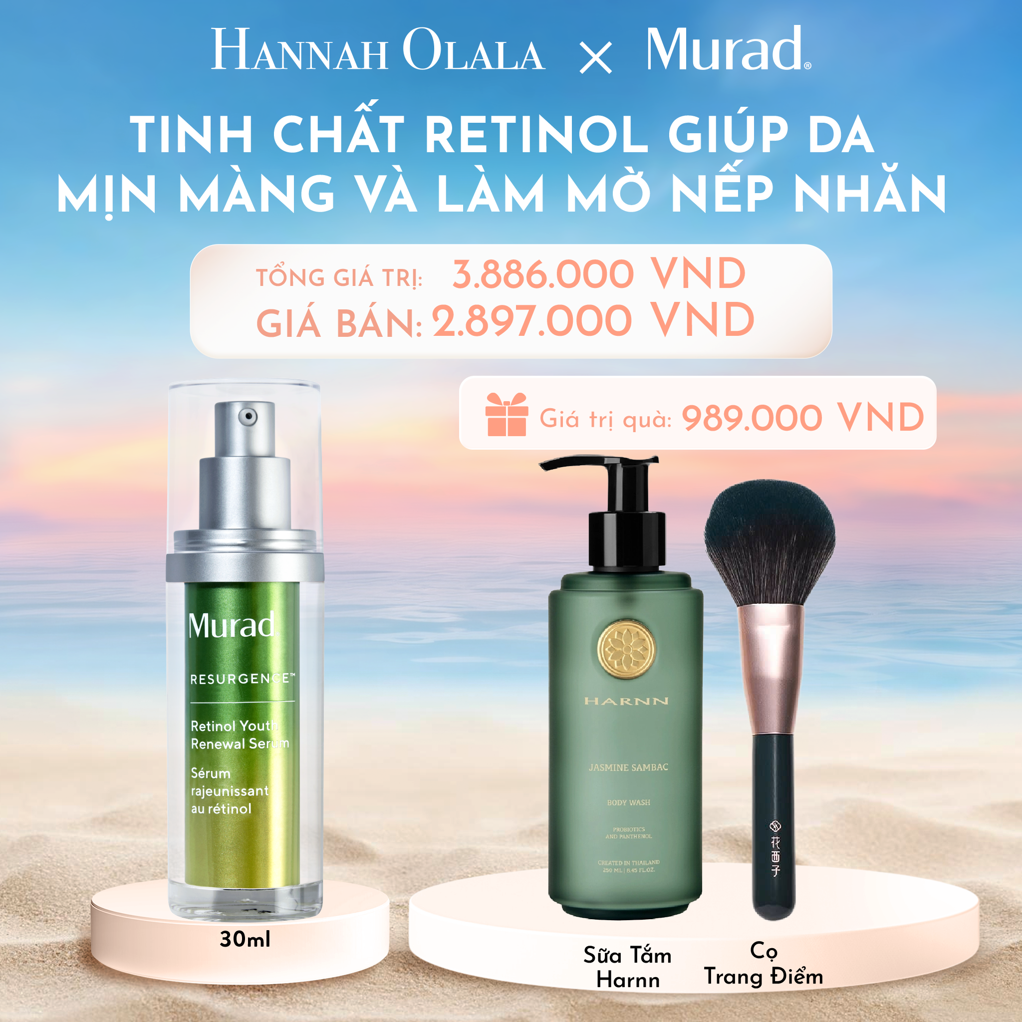 C795_DEAL 3: TINH CHẤT RETINOL GIÚP DA MỊN MÀNG VÀ LÀM MỜ NẾP NHĂN 30ML