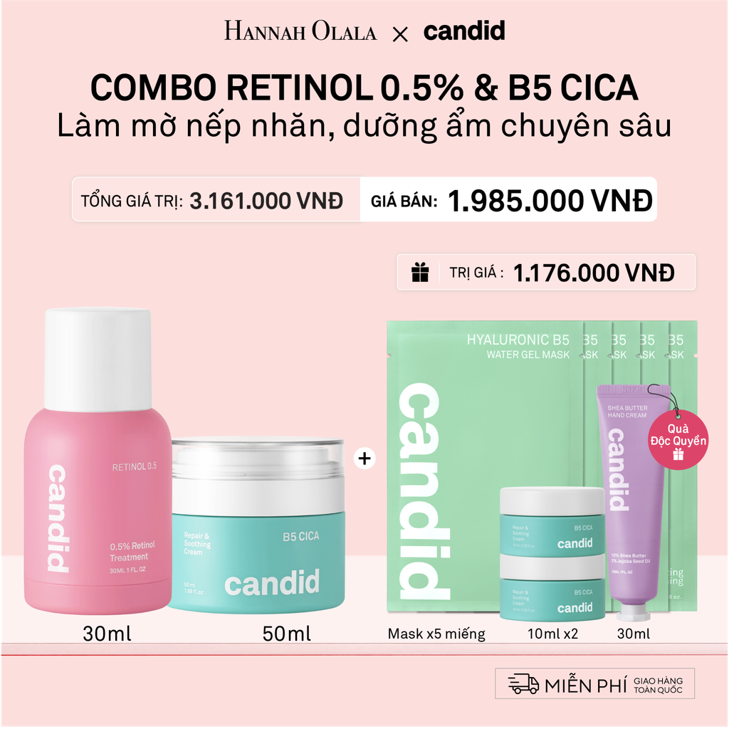 A10_DEAL 10: RETINOL 0.5 & B5 CICA BỘ ĐÔI CHỐNG LÃO HÓA VÀ DƯỠNG ẨM PHỤC HỒI CHUYÊN SÂU