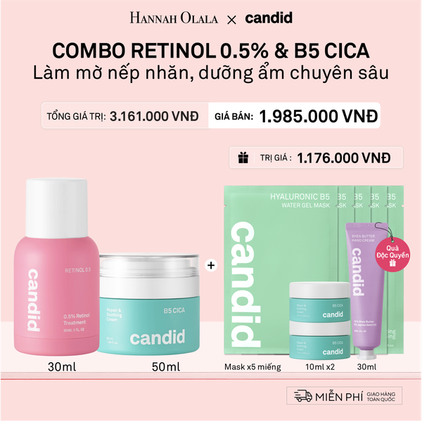 A10_DEAL 10: RETINOL 0.5 & B5 CICA BỘ ĐÔI CHỐNG LÃO HÓA VÀ DƯỠNG ẨM PHỤC HỒI CHUYÊN SÂU