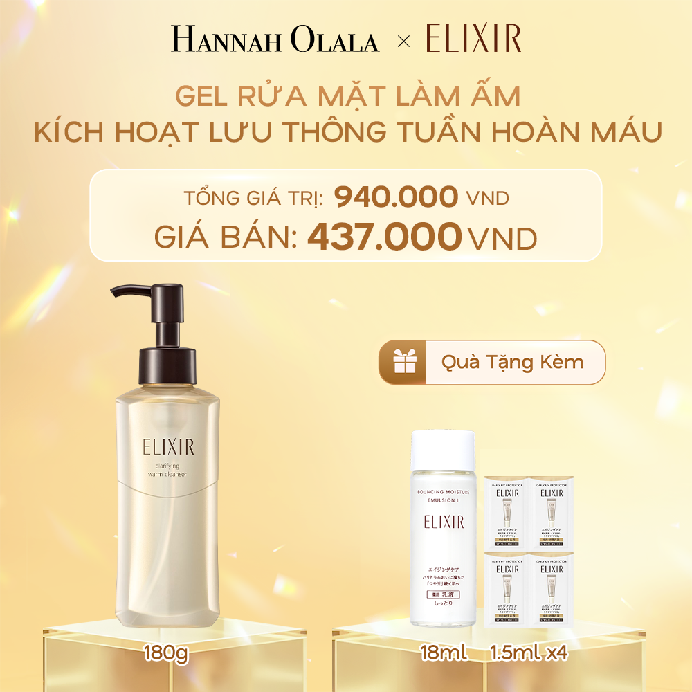 DEAL 18: GEL RỬA MẶT SẠCH SÂU, DƯỠNG ẨM ELIXIR CLARIFYING WARM CLEANSER