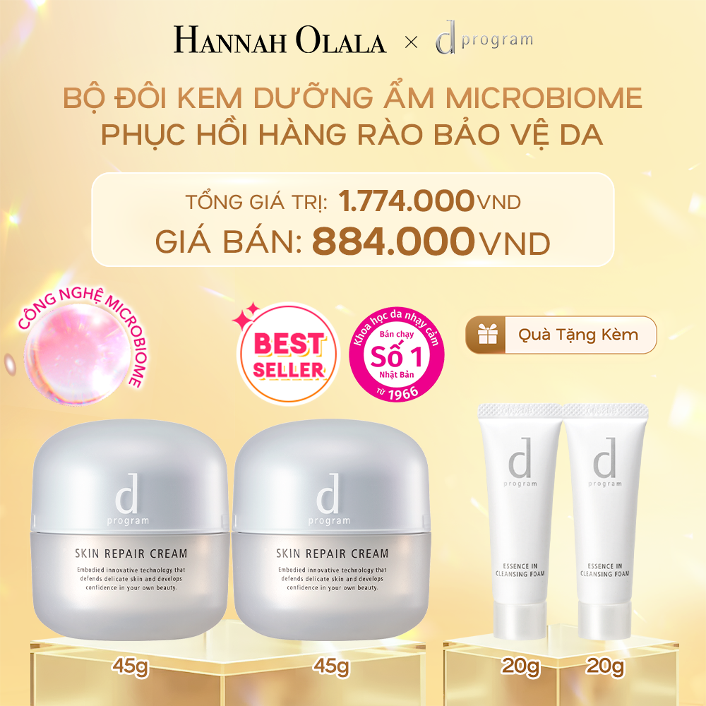 DEAL 1: BỘ ĐÔI KEM DƯỠNG ẨM VÀ PHỤC HỒI DA D PROGRAM SKIN REPAIR CREAM 45G