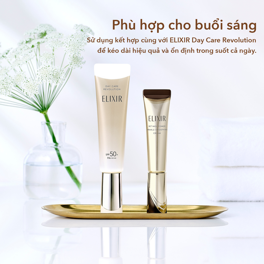 DEAL 14: KEM DƯỠNG DA CẢI THIỆN 11 LOẠI NẾP NHĂN SÂU ELIXIR RETINOL POWER WRINKLE SMOOTHING CREAM 22G ( PHIÊN BẢN CẢI TIẾN MỚI)