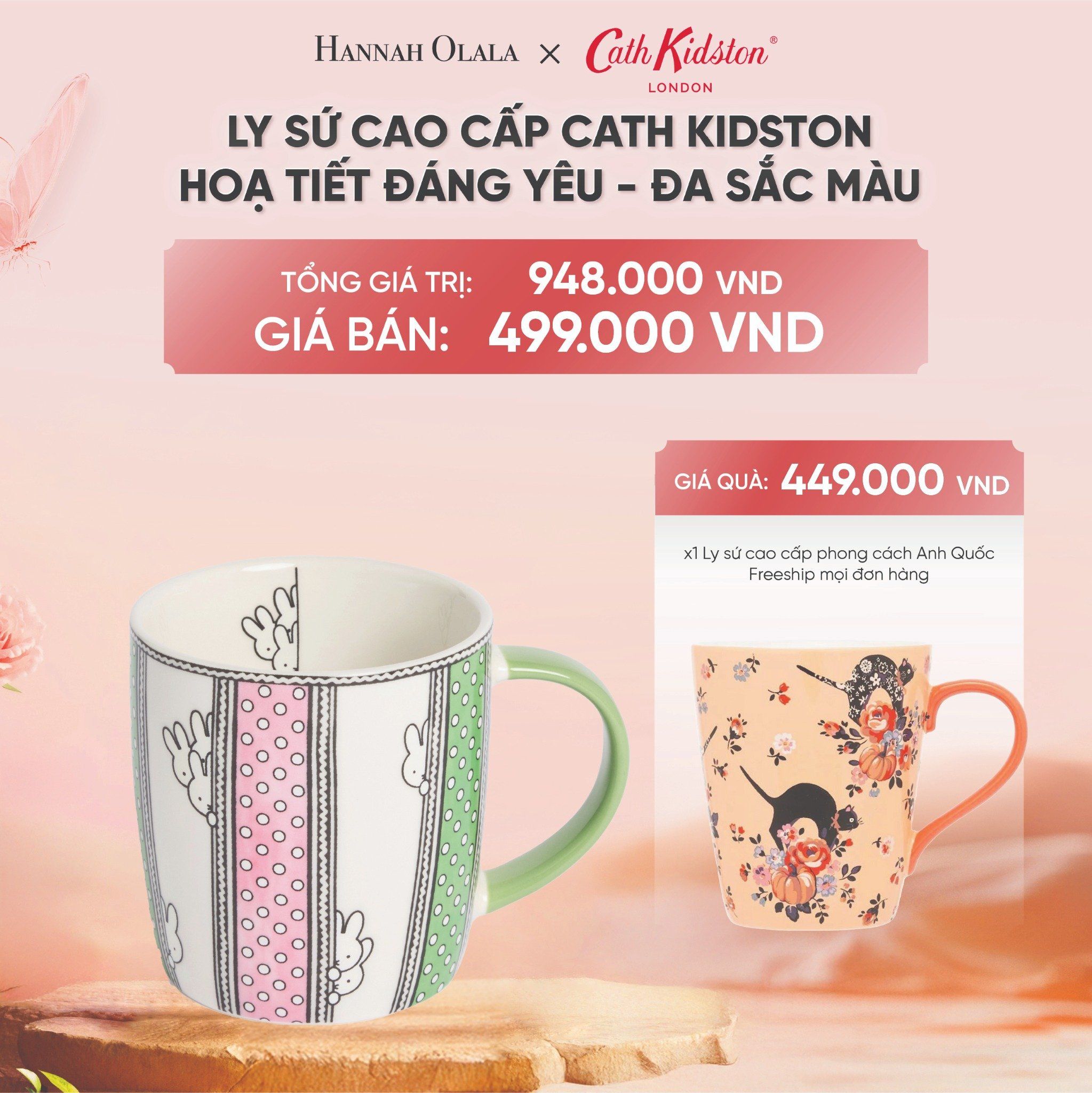 DEAL 11: LY SỨ CAO CẤP CATH KIDSTON HOẠ TIẾT ĐÁNG YÊU - ĐA SẮC MÀU