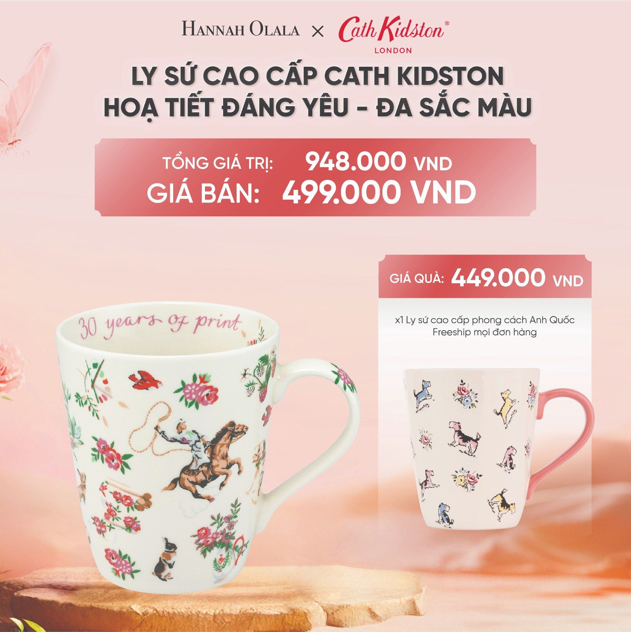 DEAL 11: LY SỨ CAO CẤP CATH KIDSTON HOẠ TIẾT ĐÁNG YÊU - ĐA SẮC MÀU
