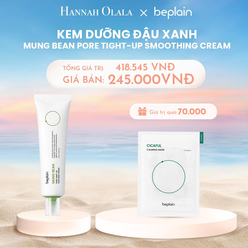 C253_DEAL 2: BEPLAIN KEM DƯỠNG DA MUNG BEAN PORE TIGHT-UP SOOTHING CREAM 60ML (IP04)