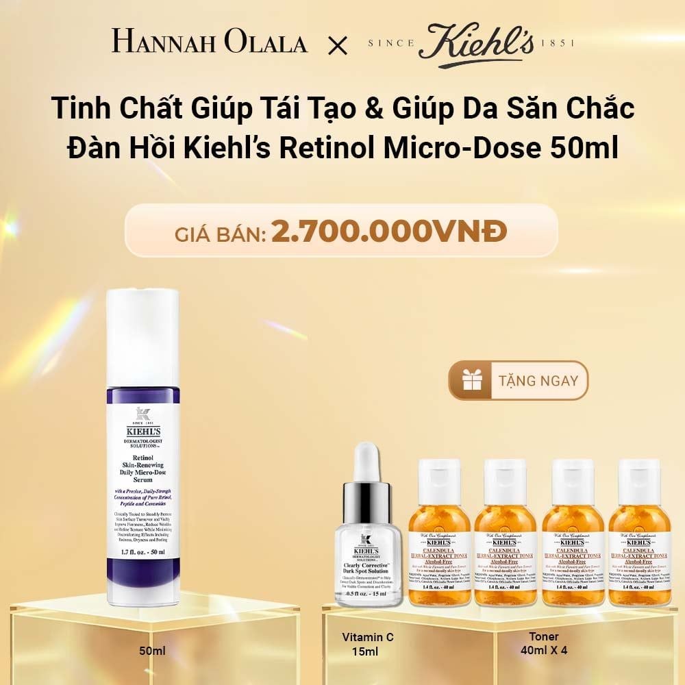 DEAL 16: TINH CHẤT GIÚP TÁI TẠO & GIÚP DA SĂN CHẮC ĐÀN HỒI KIEHL’S RETINOL MICRO-DOSE 50ML