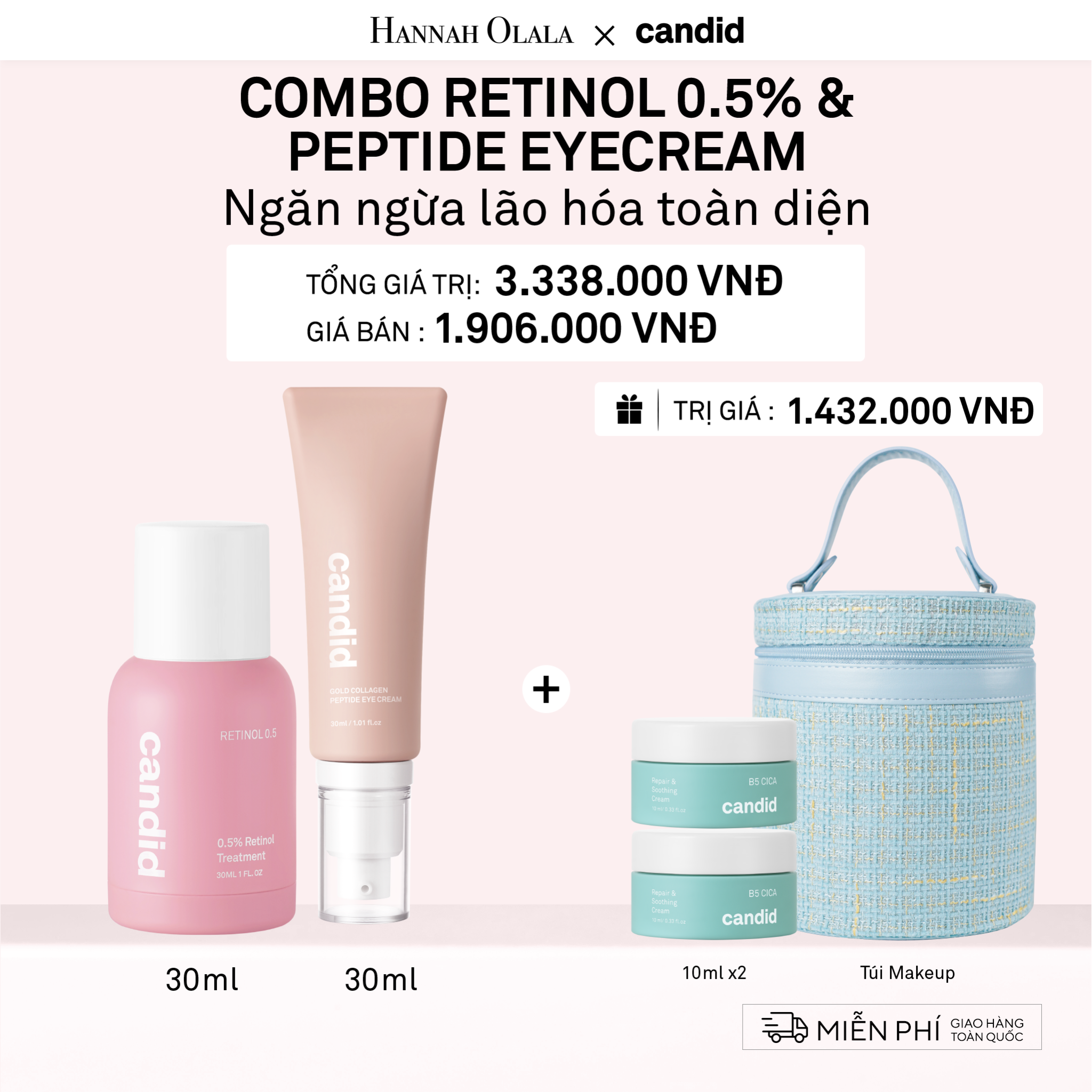 DEAL 14: RETINOL 0.5% 30ML & PEPTIDE EYECREAM 30ML