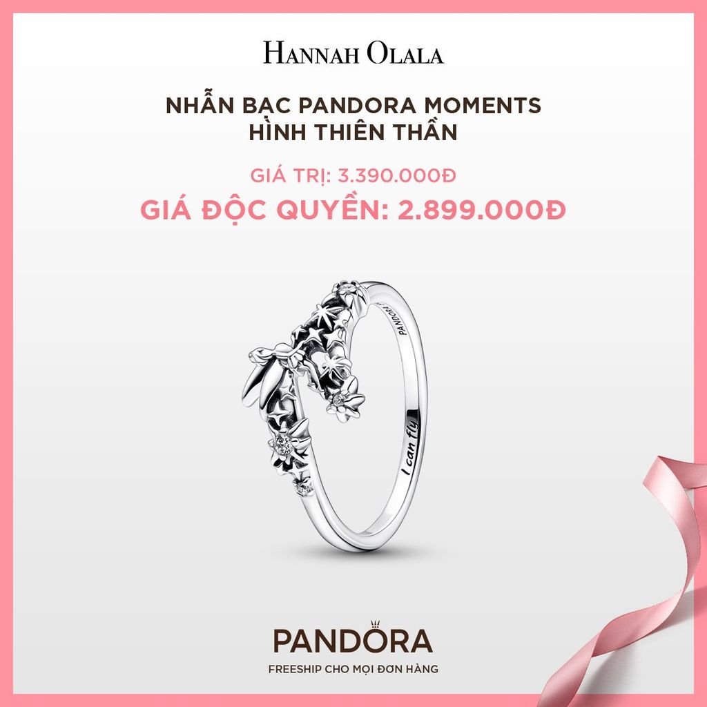 A18_DEAL 11: NHẪN BẠC PANDORA MOMENTS HÌNH THIÊN THẦN