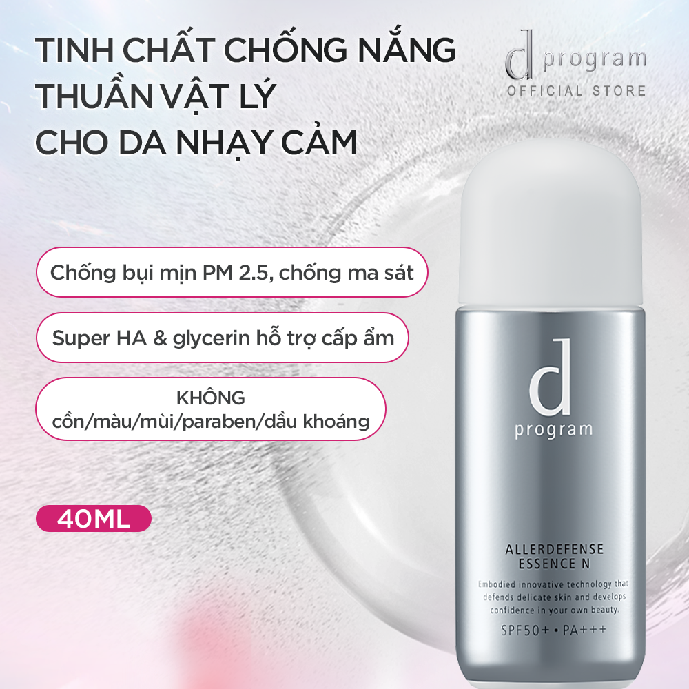 DEAL 2: BỘ ĐÔI TINH CHẤT CHỐNG NẮNG KIỀM DẦU AN TOÀN CHO DA NHẠY CẢM D PROGRAM ALLERDEFENSE ESSENSE 40ML