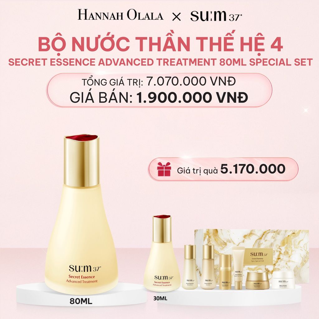 E214_DEAL 18: BỘ NƯỚC THẦN THẾ HỆ 4 SU:M37º SECRET ESSENCE ADVANCED TREATMENT 80ML SPECIAL SET
