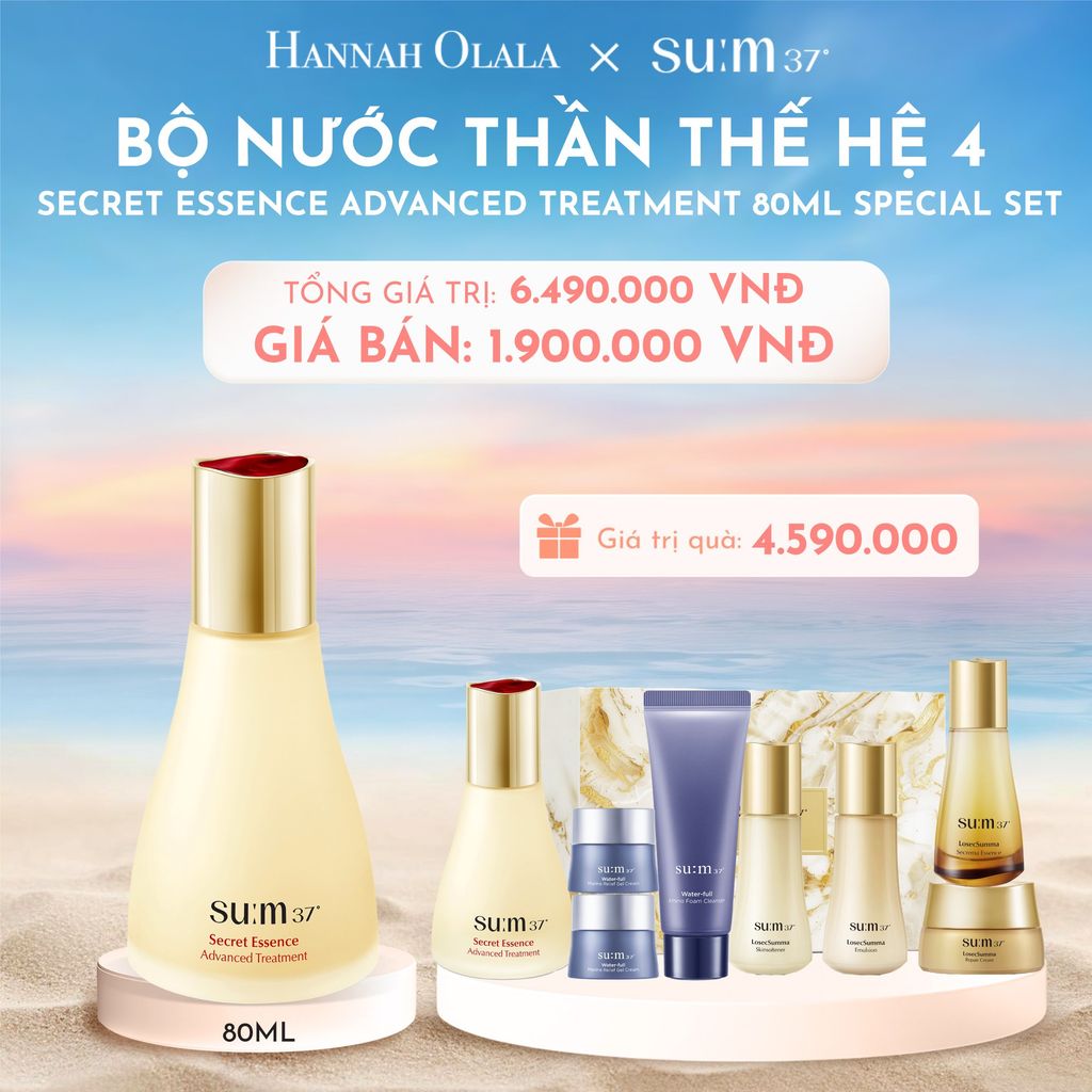 C54_DEAL 1: BỘ NƯỚC THẦN THẾ HỆ 4 SU:M37º SECRET ESSENCE ADVANCED TREATMENT 80ML SPECIAL SET (80ML + 30ML)