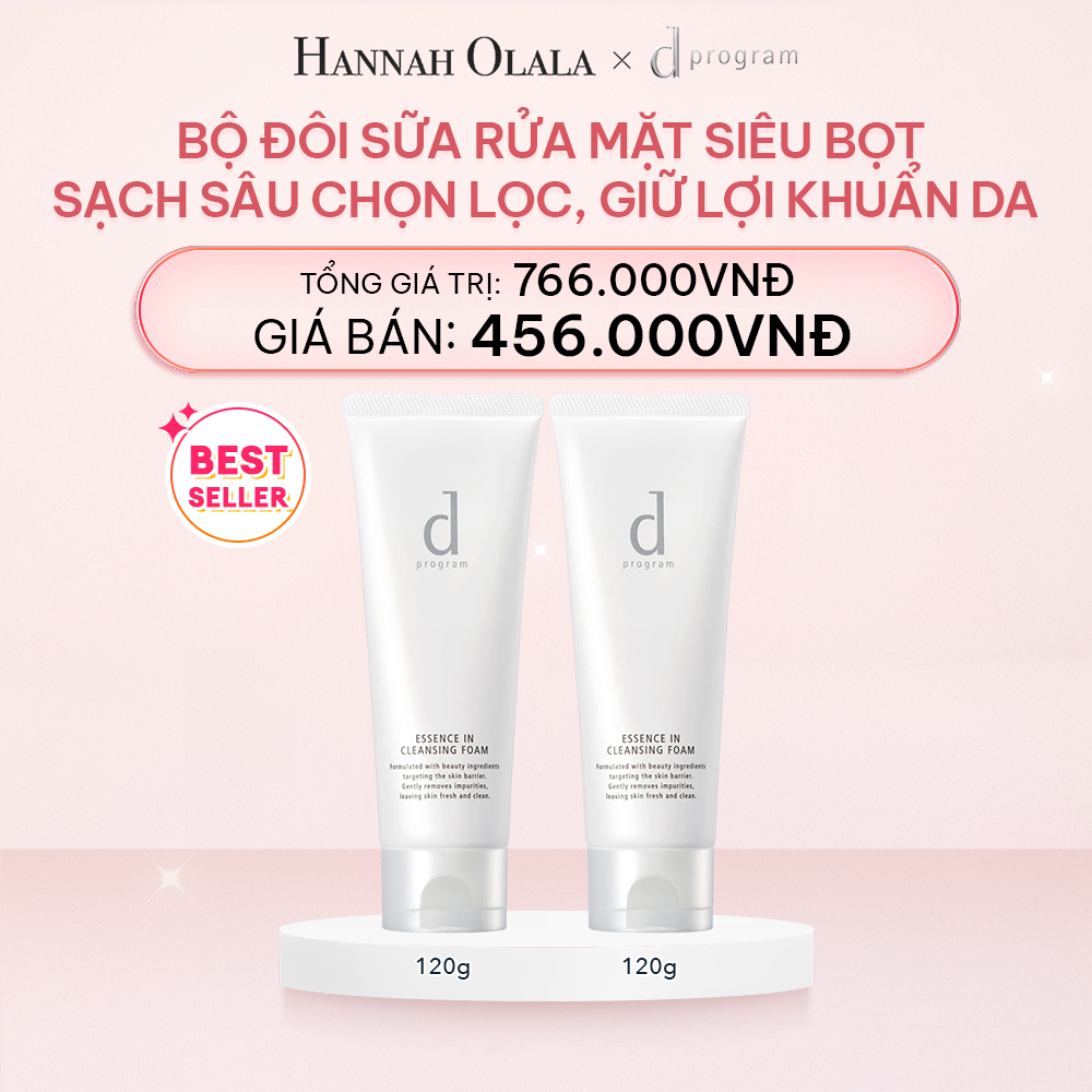 E110_DEAL 15: BỘ SỮA RỬA MẶT TẠO BỌT DƯỠNG DA DPROGRAM ESSENCE IN CLEANSING FOAM 120G X2