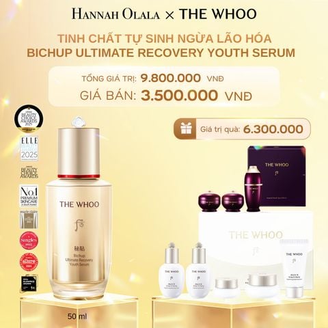 DEAL 1: TINH CHẤT TỰ SINH NGỪA LÃO HÓA THẾ HỆ THỨ 4 THE WHOO BICHUP ULTIMATE RECOVERY YOUTH SERUM 50ML