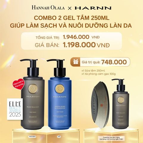 DEAL 1: COMBO 2 GEL TẮM HARNN 250ML GIÚP LÀM SẠCH VÀ NUÔI DƯỠNG LÀN DA