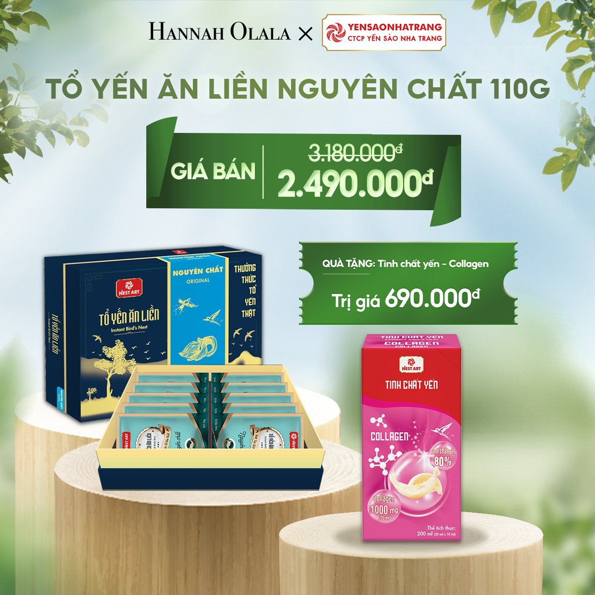 T45_DEAL 06: TỔ YẾN ĂN LIỀN NGUYÊN CHẤT 110G