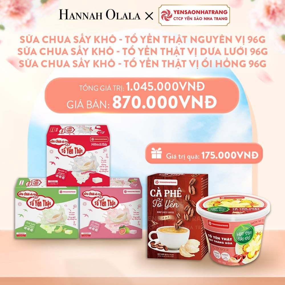 A957_DEAL 03: SCK - TỔ YẾN THẬT NGUYÊN VỊ 96GSCK - TỔ YẾN THẬT VỊ DƯA LƯỚI 96GSCK - TỔ YẾN THẬT VỊ ỔI HỒNG 96G