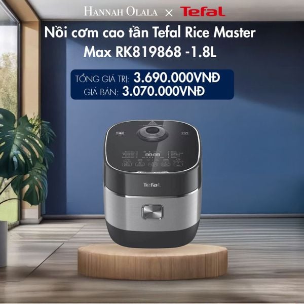 M114_DEAL 5.1: NỒI CƠM CAO TẦN TEFAL RICE MASTER MAX RK819868 - 1.8L