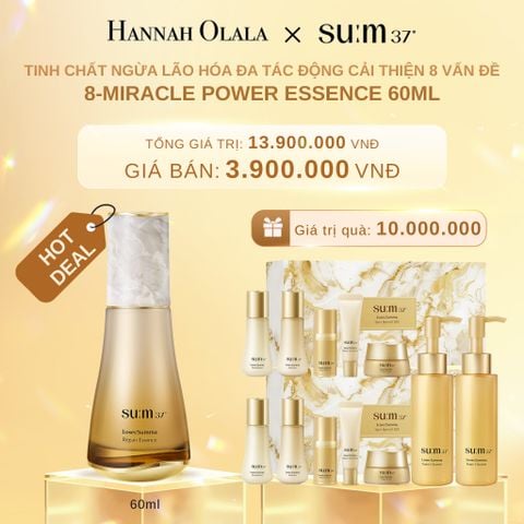 DEAL 24: HOT DEAL - TINH CHẤT NGỪA LÃO HÓA ĐA TÁC ĐỘNG CẢI THIỆN 8 VẤN ĐỀ SU:M37 8-MIRACLE POWER ESSENCE 60ML