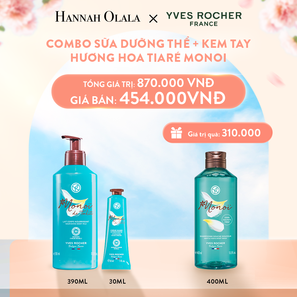 A997_DEAL 2: COMBO SỮA DƯỠNG THỂ + KEM TAY HƯƠNG HOA TIARÉ MONOI