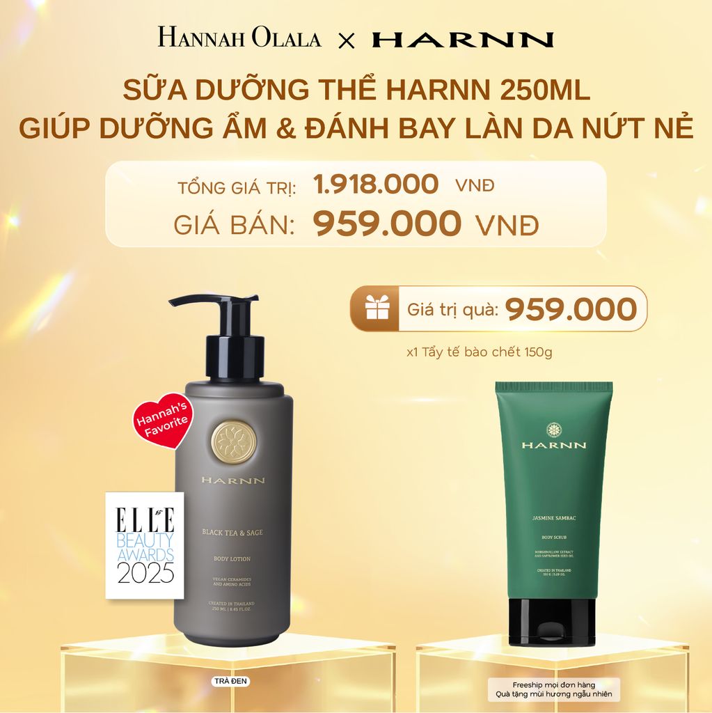 DEAL 2: BODY LOTION - SỮA DƯỠNG THỂ HARNN 250ML GIÚP DƯỠNG ẨM & ĐÁNH BAY LÀN DA NỨT NẺ 250ML