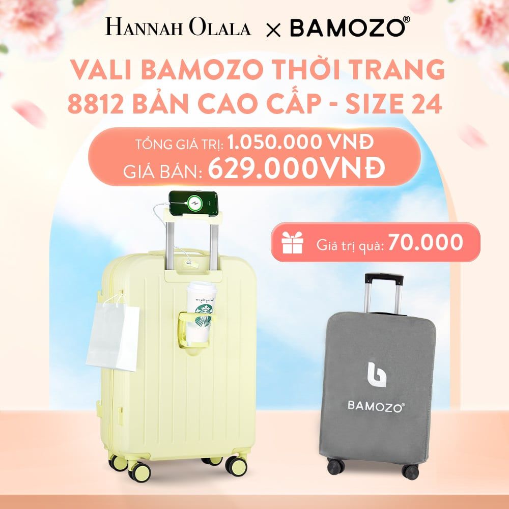 A75_DEAL 3: VALI BAMOZO 8812 CAO CẤP (TẶNG BỌC VALI)