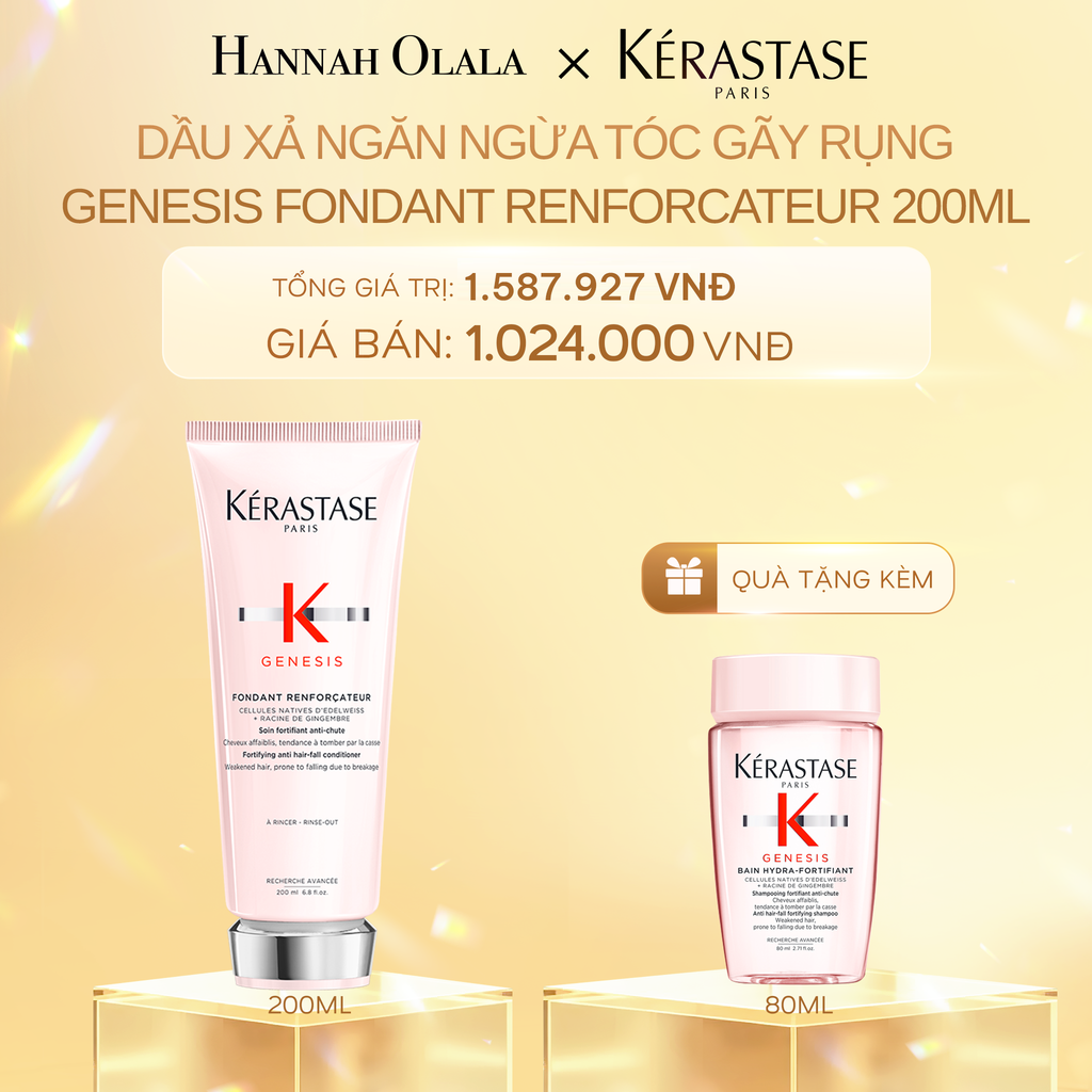 DEAL 10: DẦU XẢ NGĂN NGỪA TÓC GÃY RỤNG KÉ RASTASE GENESIS FONDANT RENFORCATEUR 200ML