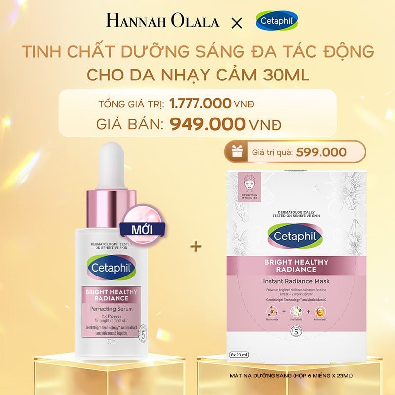 DEAL 15: TINH CHẤT LÀM SÁNG DỊU LÀNH CHO DA NHẠY CẢM CETAPHIL BRIGHT HEALTHY RADIANCE SERUM 30ML
