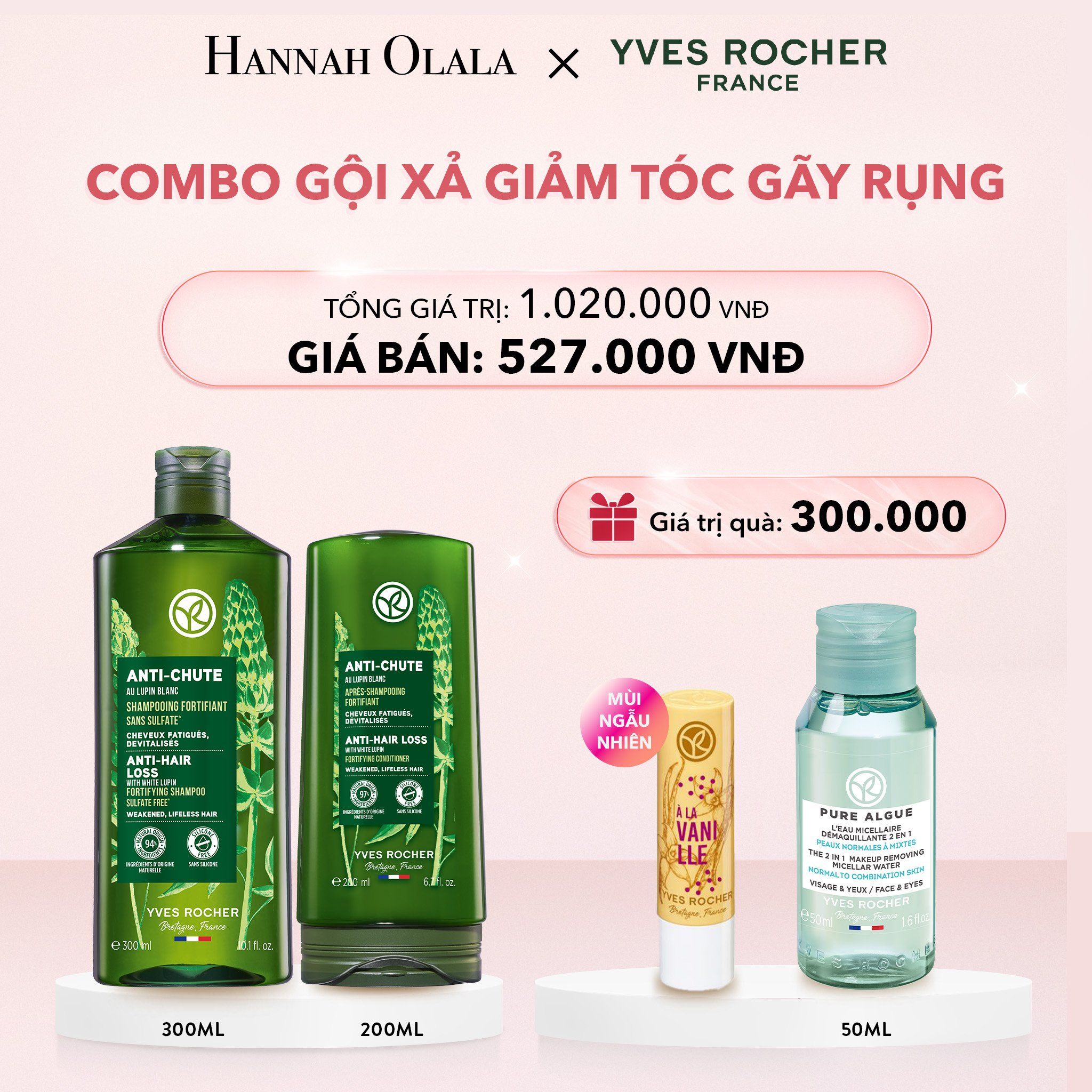 E833_DEAL 3: COMBO GỘI XẢ GIẢM TÓC GÃY RỤNG